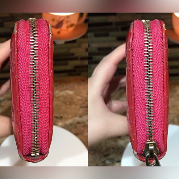 DIOR Cannage Patent Leather Zip Around Wallet 😍❤️🔥🔥 - Picture 15 of 17